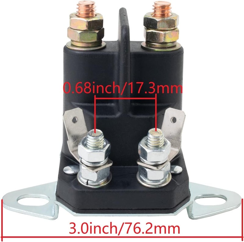 Annolai 117-1197 Solenoid 12V for Toro Timecutter ss5000 z4200 ss4225 ss4235 Parts 4 Terminal 12 Volt Solenoid for Toro 1-513075 E513075 Z 74629 74209 74360 74410 74616 74625 TimeCutter EXMARK 513075 - Image 3